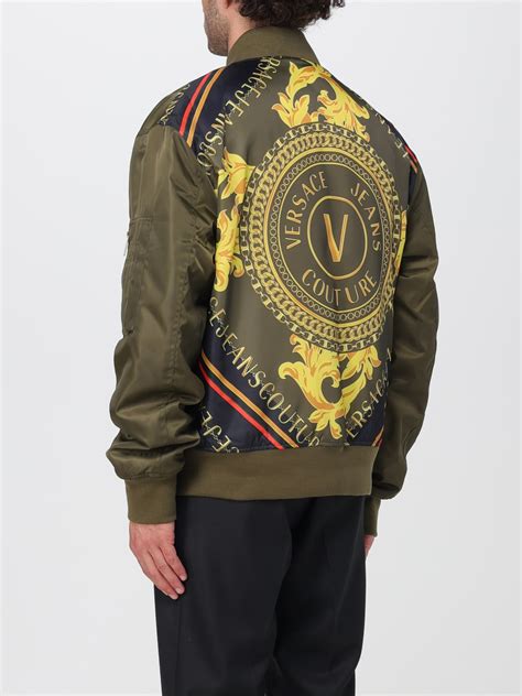 jacket mens versace logo|Versace jeans couture jacket men's.